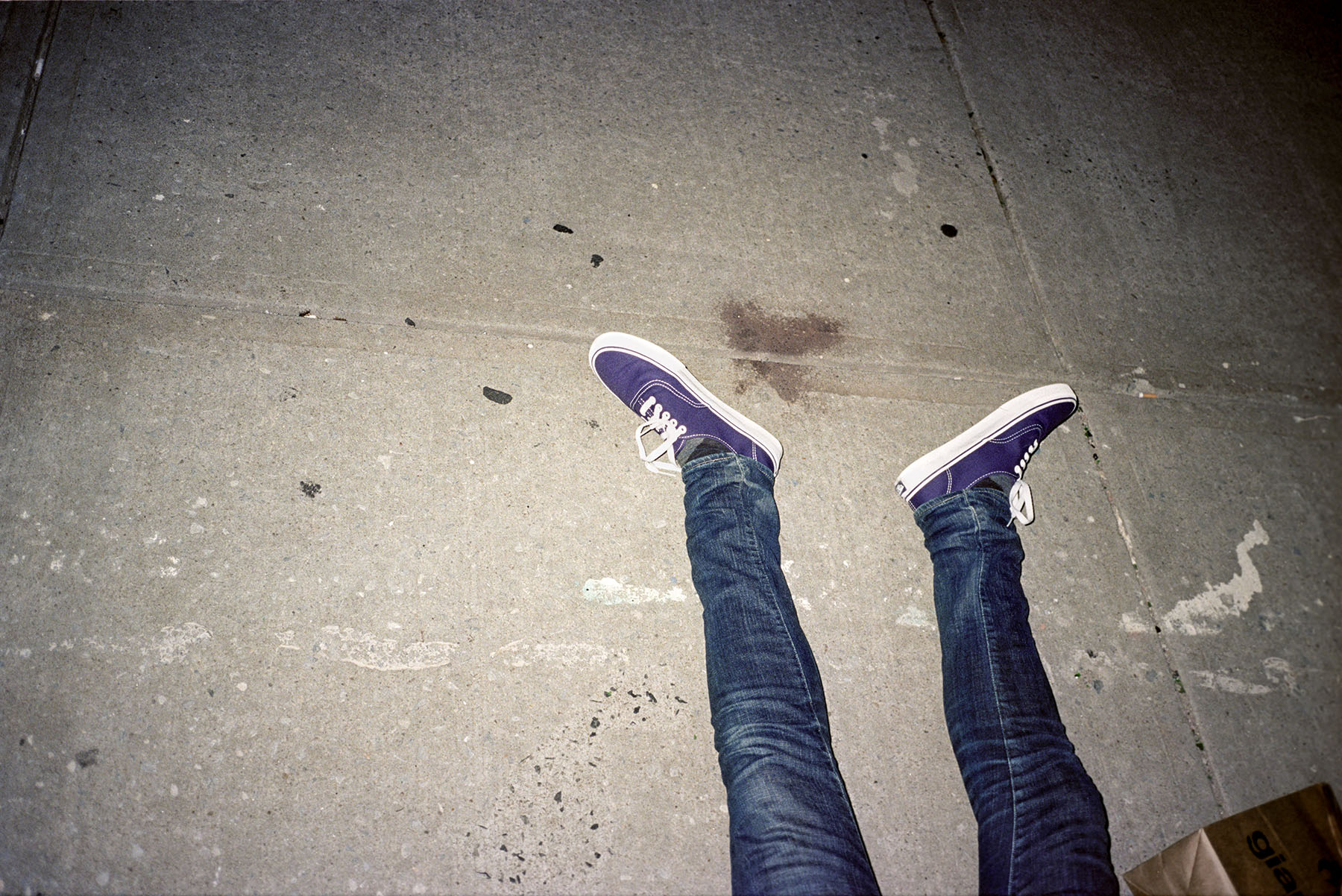 legs and blue jeans